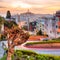 Famous Lombard Street in San Francisco