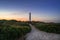 Famous Lyngvig Fyr Lighthouse in Holmsland Klit, Denmark