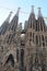 A famous majestic masterpiece of modernism and neogothic architecture Sagrada Familia catholic cathedral church in Barcelona, Cata