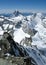 The famous Matterhorn peak in Switzerland seen from an unusual perspective