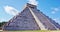 The famous Mayan pyramid of ChichÃ©n ItzÃ¡