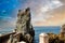 Famous Mazatlan sea promenade, El Malecon, with ocean lookouts and scenic landscapes