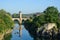 Famous medieval bridge in the old French town Orthez