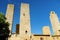 Famous medieval San Gimignano hill town with its skyline of medieval towers, including the stone Torre Grossa. UNESCO World