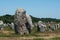 Famous megalith alignment in Carnac Brittany  France