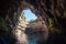 Famous melissani lake on Kefalonia island in Greece