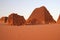 Famous Meroe pyramids