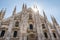 The famous Milan Cathedral, or Duomo, in Milan, Italy