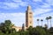 Famous Moroccan Koutoubia Mosque minaret, Marrakech, Morocco