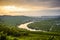 Famous Moselle Sinuosity with vineyards near Trittenheim