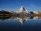 Famous mountain Matterhorn on a early autumn morning