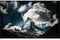 The famous mountain matterhorn peak with cloudy, landscape background