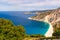Famous Myrtos beach on Kefalonia island.