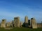 The famous and mysterious Stonehenge in England.