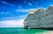 Famous natural cliffs in Etretat. Etretat is a commune in Seine-