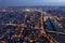 Famous Night view of Paris with the Seine river from the Eiffel