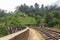 The famous nine-arch bridge of the railway in the jungle in Sri Lanka