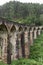 The famous nine-arch bridge of the railway in the jungle in Sri Lanka