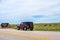 The famous off-road Jeep vehicle in Badlands National Park, South Dakota