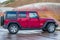 The famous off-road Jeep vehicle in Badlands National Park, South Dakota