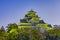 Famous Okayama Crow Castle or Ujo Castle in Okayama City on the Asahi River in Japan