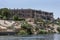 The famous Old Cataract Hotel which overlooks the River Nile at Aswan in Egypt.