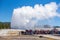 Famous Old Faithful Geyser in Yellowstone National Park, USA