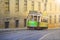 Famous old historic tourist tram in Lisbon