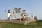 Famous old Pemaquid point lighthouse in Bristol