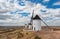 Famous old spanish windmills. Alcazar de San Juan. Castilla La Mancha. Spain.