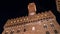 The famous Palazzo Vecchio of Florence illuminated at night