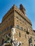 Famous Palazzo vecchio old palace in Florence in Square of the Signoria Italy