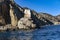 The famous pelican rock of the famous Sea of Cortez on the Mexican coast of Cape St. Luke\\\'s in Mexico under the sun