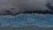 The famous Perito Moreno glacier. A wall of blue cracked ice