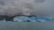 The famous Perito Moreno glacier. A wall of cracked blue ice