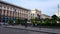 Famous Piazza del Duomo with tourists, ancient gothic architecture, Milan