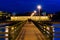 Famous pier of Ahlbeck, Germany, at night