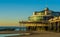 The famous pier jetty of Blankenberge, belgium, touristic vacation spot, the belgian coast, beach with well known architecture