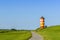 Famous Pilsum Lighthouse with Clear Blue Sky in East Frisia Near Greetsiel, Lower Saxony, Germany