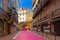 The famous Pink street in Lisbon, Portugal