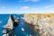 The famous places of the island Belle Ile en Mer, Needles of Port-Coton and the cliffs