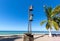 Famous Puerto Vallarta sculptures on a scenic ocean boardwalk El Malecon , a popular tourist destination