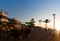 Famous Puerto Vallarta sculptures on a scenic ocean boardwalk El Malecon , a popular tourist destination