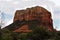 The famous red rock displayed by Court House Rock Sedona Arizoa