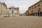 The famous Renaissance square Piazza Sordello in Mantua, Northern Italy.