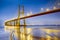 Famous and Renowned Picturesque Vasco Da Gama Bridge in Lisbon