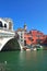 Famous Rialto Bridge in Venice, Italy