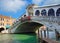 Famous Rialto Bridge in Venice, Italy