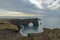 Famous Rock arch seen from Lighthouse at Dyrholaey near Vik,Iceland