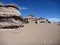 Famous rock formation arbol de piedra in bolivian altiplano desert